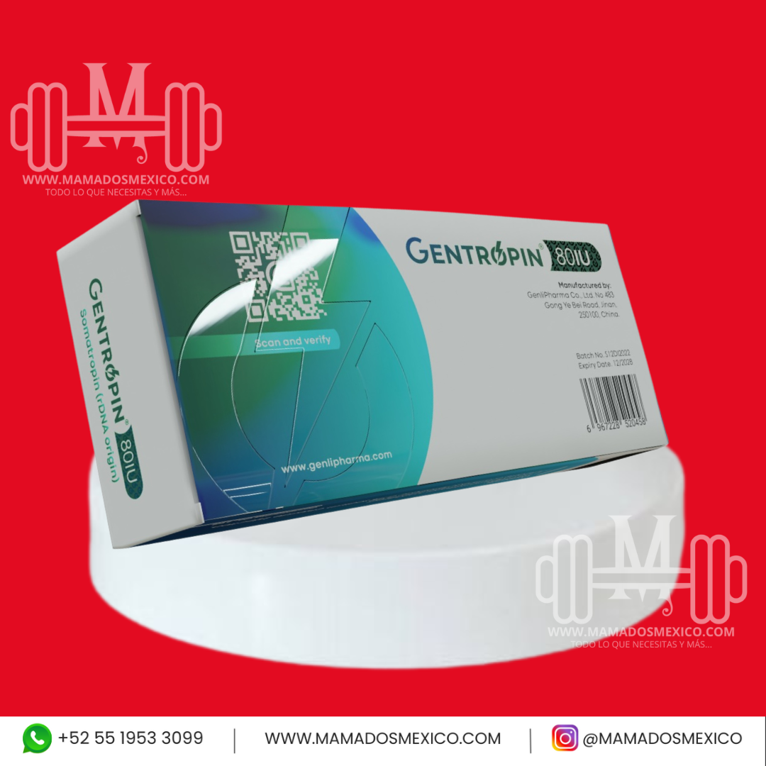 CAJA GRIS CON AZUL GENLI PHARMA