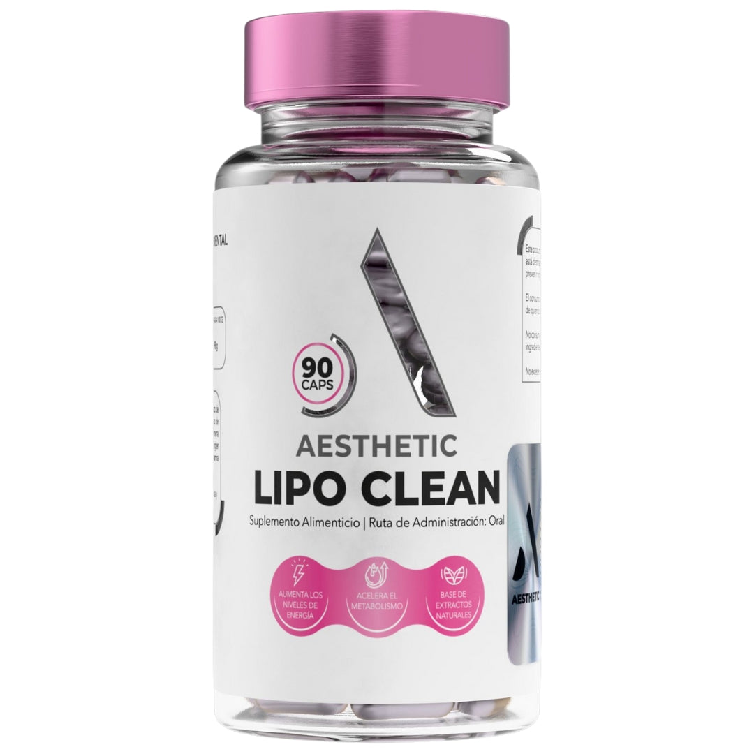 Aesthetic Lipo Clean - Quemador de grasa natural con Garcinia Cambogia y té verde - Suplemento para bajar de peso en México