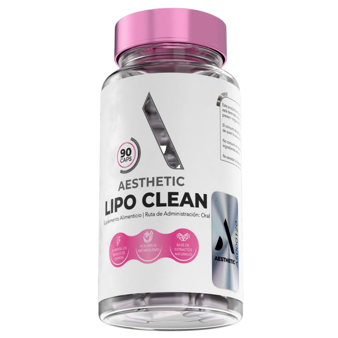 Aesthetic Lipo Clean - Cápsulas para quemar grasa y aumentar energía - Suplemento natural para bajar de peso en México