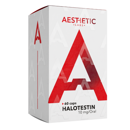 Fluoxymesterona Halotestin 10 mg Aesthetic Labs original en cápsulas para fuerza competitiva