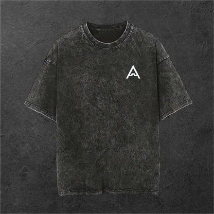 Aesthetic Labs Washed Black Tee – Edición Gym Lifestyle
