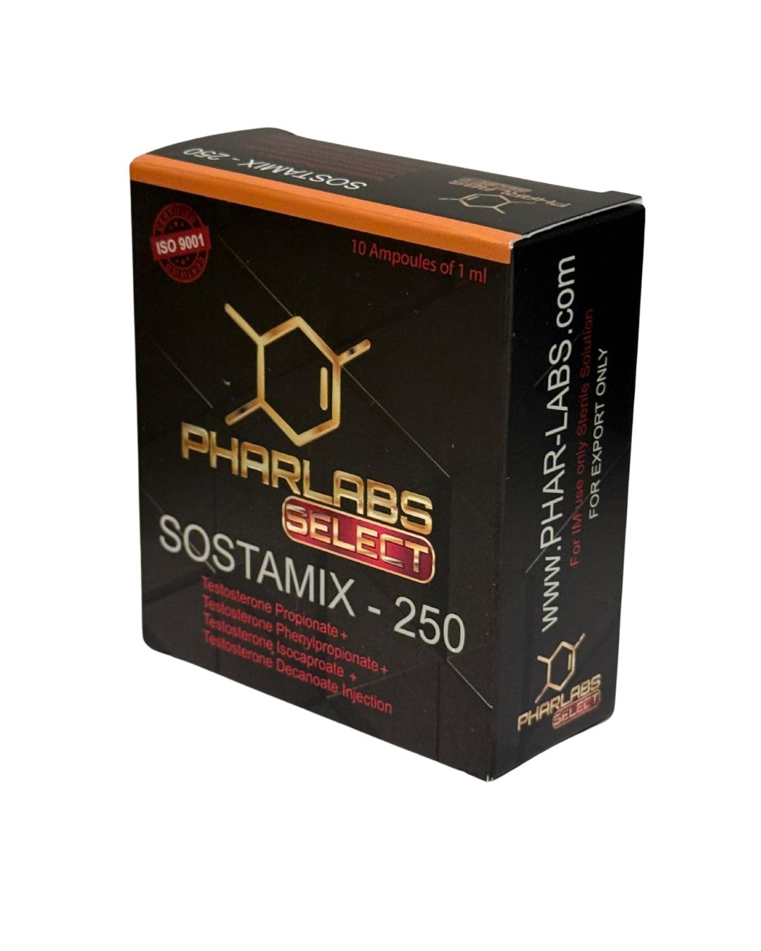 Sostamix-250 Phar Labs Select Sostenon 250 mg 10 ampulas testosterona mixta para volumen muscular